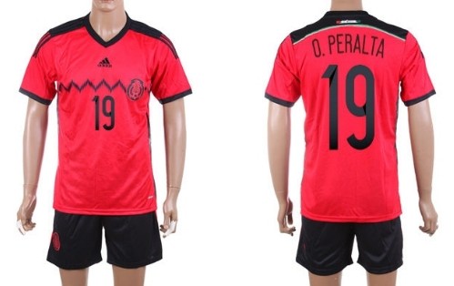 2014 World Cup Mexico #19 O.Peralta Away Soccer Shirt Kit