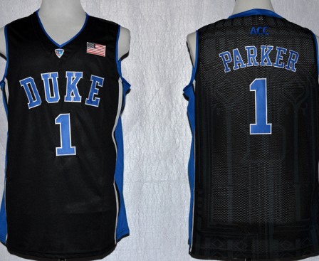 Duke Blue Devils #1 Jabari Parker Black Jersey