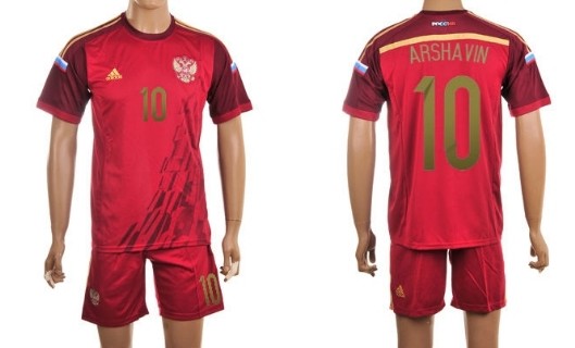 2014 World Cup Russia #10 Arshavin Home Soccer Shirt Kit