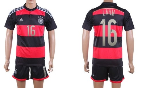2014 World Cup Germany #16 Lahm Away Soccer Shirt Kit