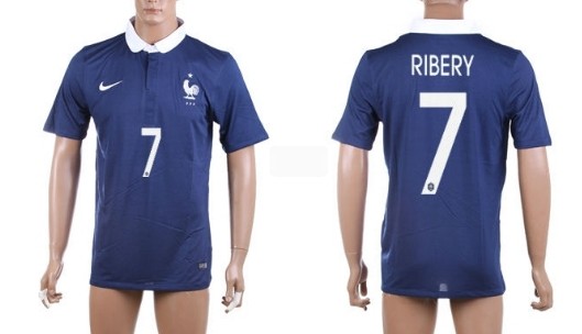 2014 World Cup France #7 Ribery Home Soccer AAA+ T-Shirt