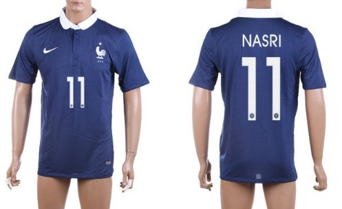 2014 World Cup France #11 Nasri Home Soccer AAA+ T-Shirt
