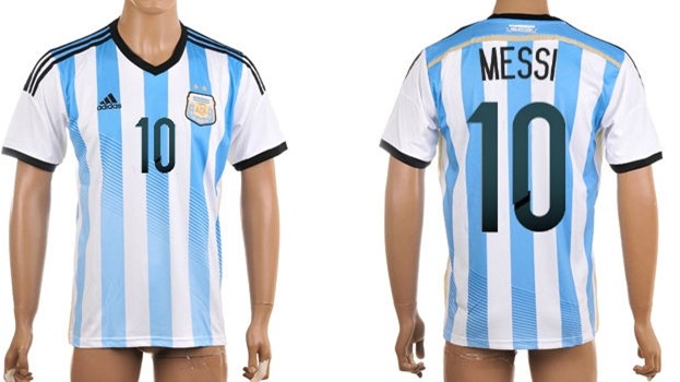 2014 World Cup Argentina #10 Messi Home Soccer AAA+ T-Shirt