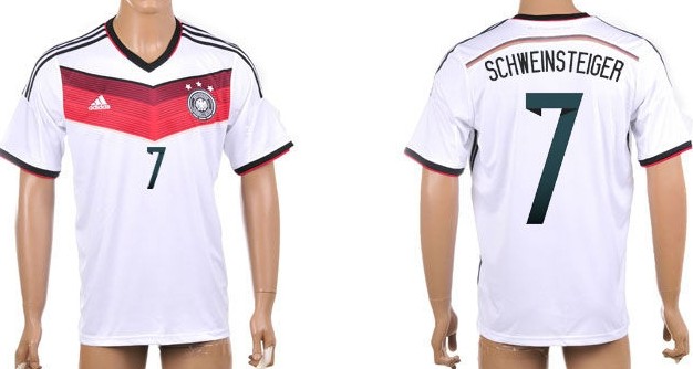 2014 World Cup Germany #7 Schweinsteiger Home Soccer AAA+ T-Shirt