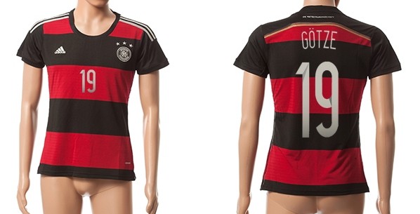 2014 World Cup Germany #19 Gotze Away Soccer AAA+ T-Shirt