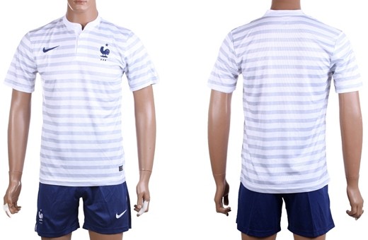 2014 World Cup France Blank (or Custom) Away Soccer Shirt Kit