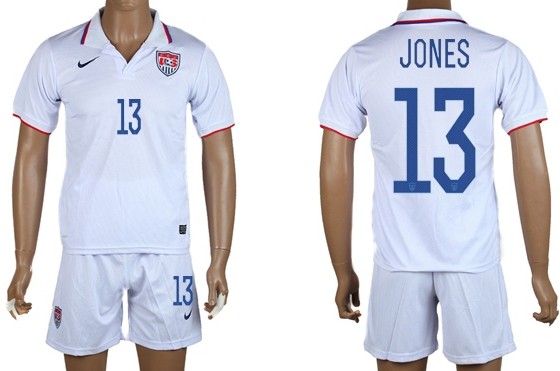 2014 World Cup USA #13 Jones Home Soccer Shirt Kit