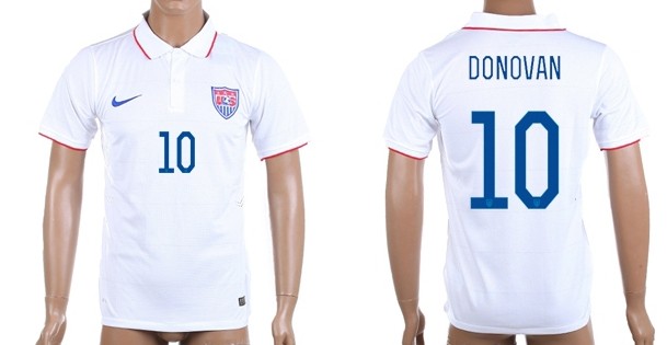 2014 World Cup USA #10 Donovan Home Soccer AAA+ T-Shirt