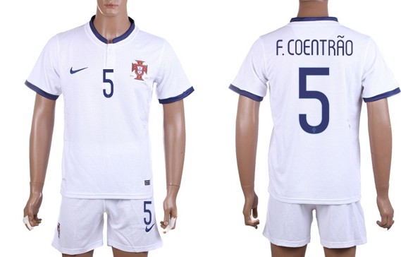 2014 World Cup Portugal #5 F.Coentrao Away Soccer Shirt Kit