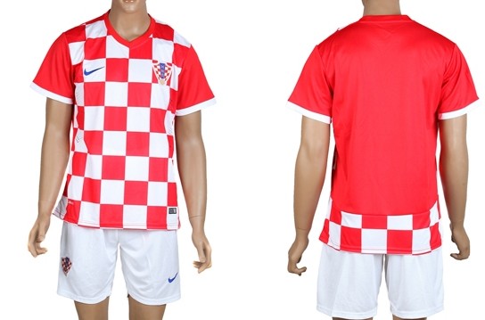 2014 World Cup Croatia Blank (or Custom) Home Soccer Shirt Kit