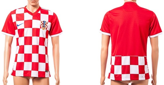 2014 World Cup Croatia Blank (or Custom) Home Soccer AAA+ T-Shirt