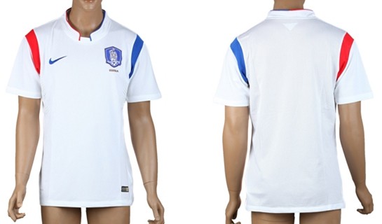 2014 World Cup Korea Blank (or Custom) Away Soccer AAA+ T-Shirt