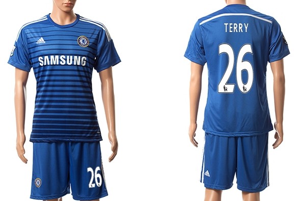 2014/15 Chelsea FC #26 Terry Home Soccer Shirt Kit