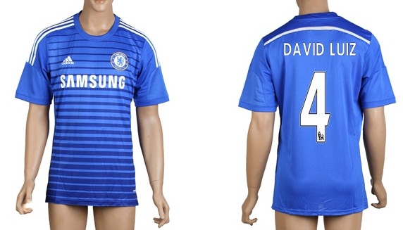2014/15 Chelsea FC #4 David Luiz Home Soccer AAA+ T-Shirt