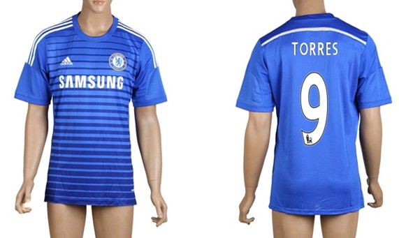 2014/15 Chelsea FC #9 Torres Home Soccer AAA+ T-Shirt