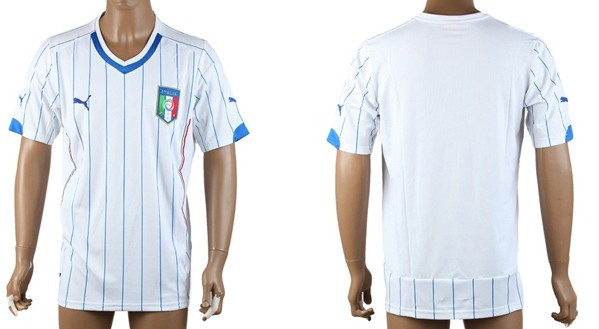 2014 World Cup Italy Blank (or Custom) Away Soccer AAA+ T-Shirt