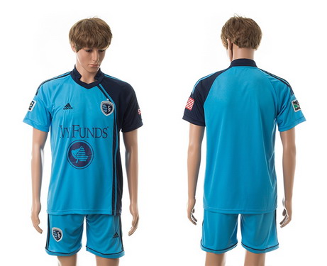2015-16 Sporting Kansas City Blank Home Soccer Shirt Kit