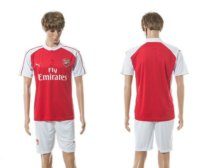2015-2016 Arsenal Soccer Jersey Uniform Red Short Sleeves HOME RED