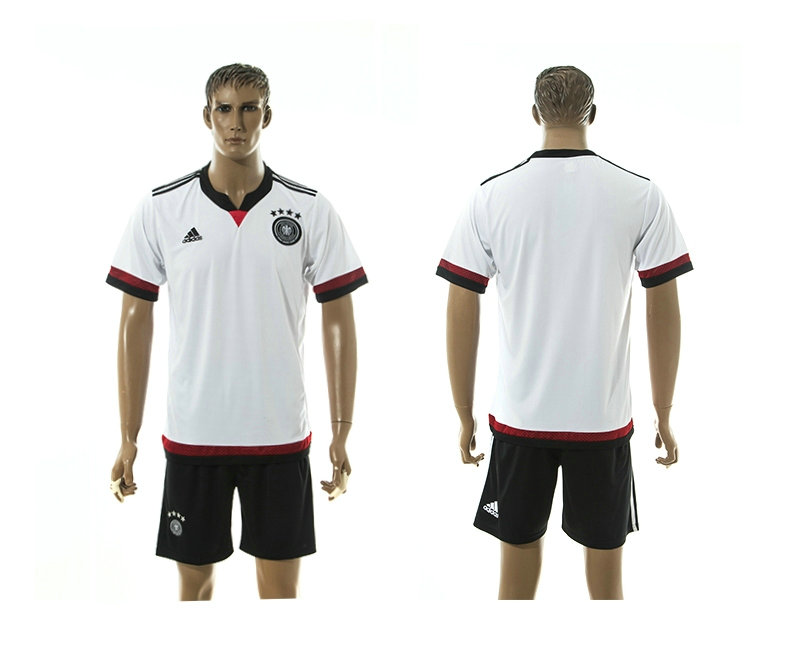 2015-2016 Germany Soccer Jersey Uniform Short Sleeves HOME White BLANK