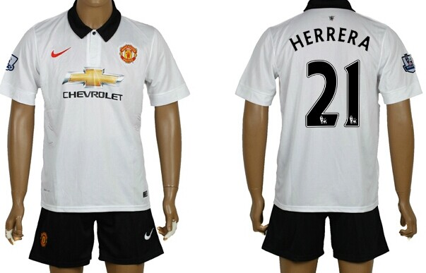 2014/15 Manchester United #21 Herrera Away Soccer Shirt Kit