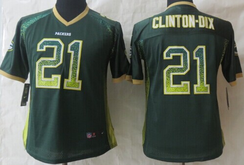 Nike Green Bay Packers #21 Ha Ha Clinton-Dix 2013 Drift Fashion Green Womens Jersey