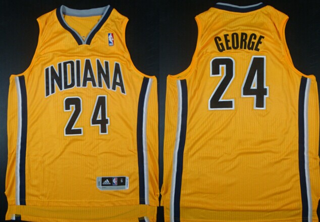 Indiana Pacers #24 Paul George Revolution 30 Authentic Yellow Jersey