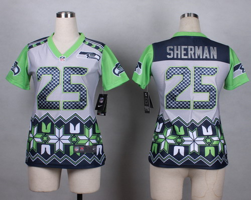 Nike Seattle Seahawks #25 Richard Sherman 2015 Noble Fashion Womens Jersey