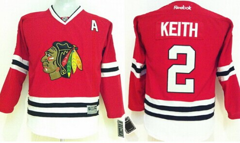 Chicago Blackhawks #2 Duncan Keith Red Kids Jersey