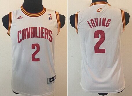 Cleveland Cavaliers #2 Kyrie Irving White Kids Jersey