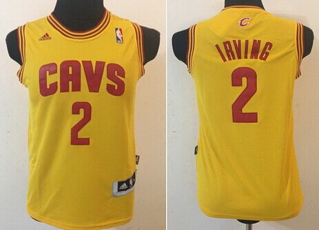 Cleveland Cavaliers #2 Kyrie Irving Yellow Kids Jersey