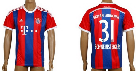 2014/15 Bayern Munchen #31 Schweinsteiger Home Soccer AAA+ T-Shirt