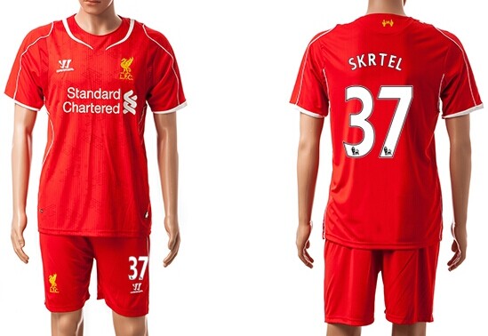 2014/15 Liverpool FC #37 Skrtel Home Soccer Shirt Kit
