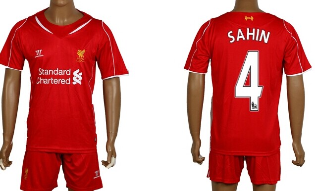 2014/15 Liverpool FC #4 Sahin Home Soccer Shirt Kit