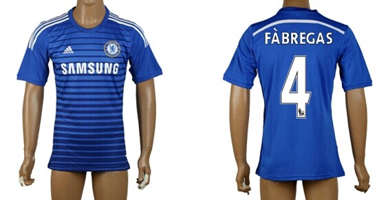 2014/15 Chelsea FC #4 Fabregas Home Soccer AAA+ T-Shirt