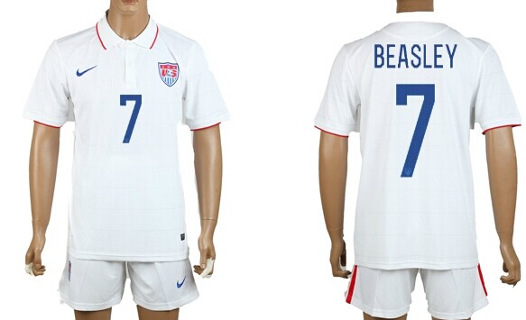 2014 World Cup USA #7 Beasley Home Soccer Shirt Kit