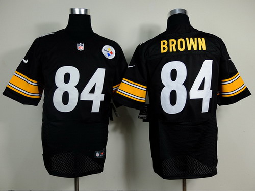 Nike Pittsburgh Steelers #84 Antonio Brown Black Elite Jersey
