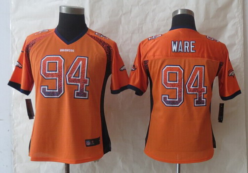 Nike Denver Broncos #94 DeMarcus Ware 2013 Drift Fashion Orange Womens Jersey