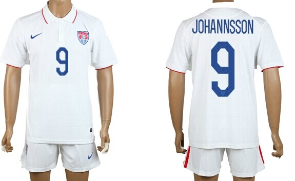 2014 World Cup USA #9 Johannsson Home Soccer Shirt Kit
