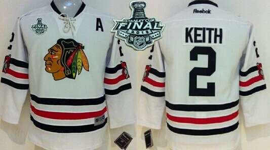 Chicago Blackhawks #2 Duncan Keith 2015 Stanley Cup 2015 Winter Classic White Kids Jersey