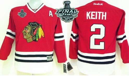 Chicago Blackhawks #2 Duncan Keith 2015 Stanley Cup Red Kids Jersey