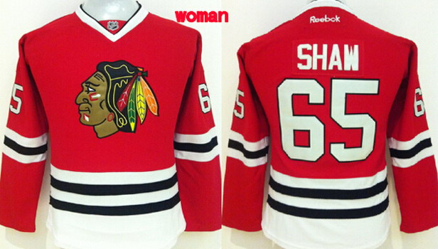 NHL Chicago Blackhawks #65 Andrew Shaw Red Womens Jersey