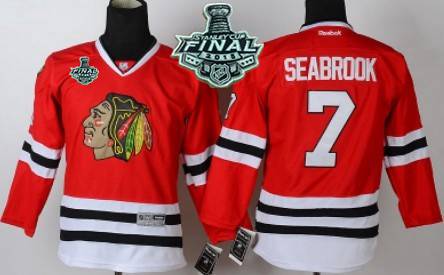 Chicago Blackhawks #7 Brent Seabrook 2015 Stanley Cup Red Kids Jersey
