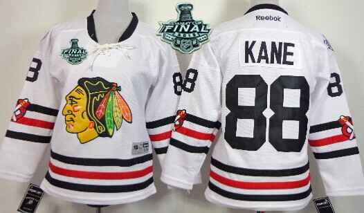 Chicago Blackhawks #88 Patrick Kane 2015 Stanley Cup 2015 Winter Classic White Kids Jersey