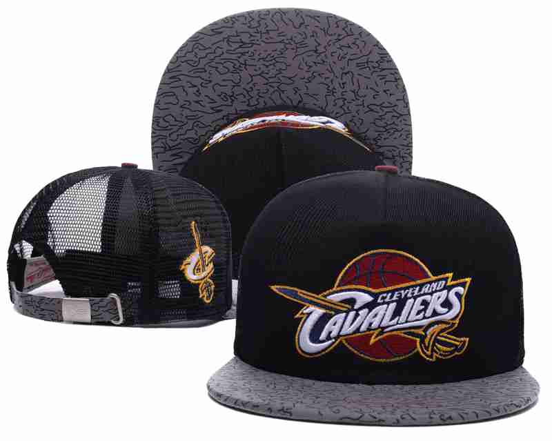 Cleveland Cavaliers Mesh Snapback Hat Black-TX6