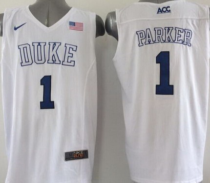 Duke Blue Devils #1 Jabari Parker 2015 White Jersey