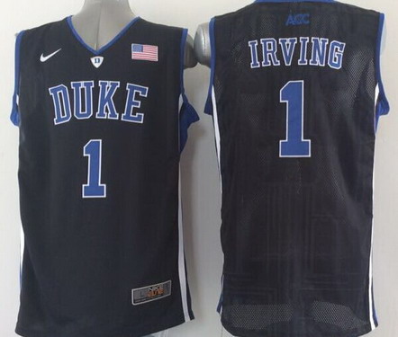 Duke Blue Devils #1 Kyrie Irving Black Jersey