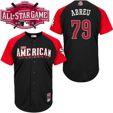 Men's American League Chicago White Sox #79 Jose Abreu 2015 MLB All-Star Black Jersey