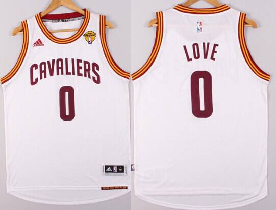 Men's Cleveland Cavaliers #0 Kevin Love 2015 The Finals New White Jersey
