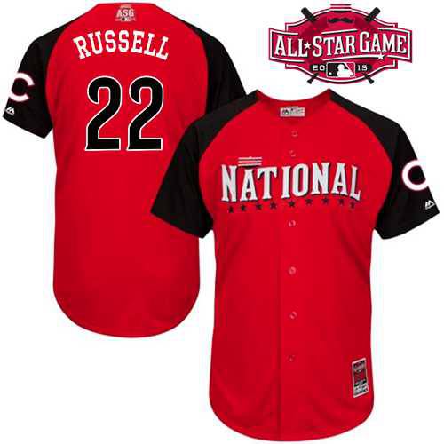 Men's National League Chicago Cubs #22 Addison Russell 2015 MLB All-Star Red Jersey