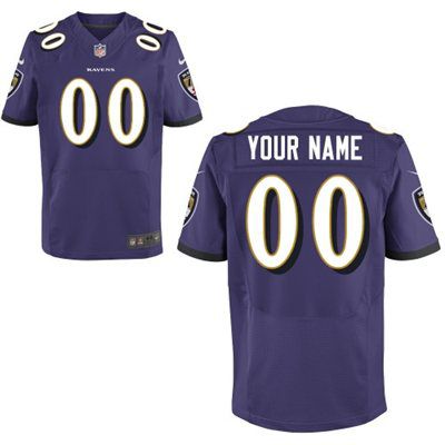 Mens Baltimore Ravens Nike Purple Customized 2014 Elite Jersey
